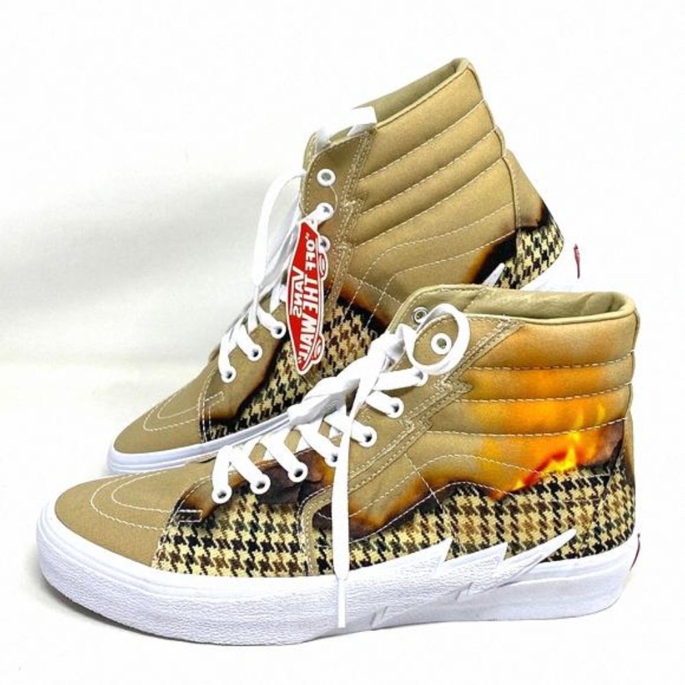 VANS SK8-HI Bolt Big Reveal Taupe Women High VN0A5JIVAZP Sneakers Canvas Top